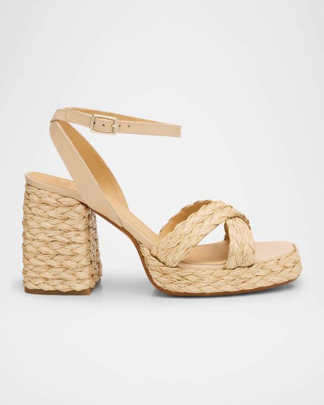Valeriette Braided Canvas Espadrille Sandals